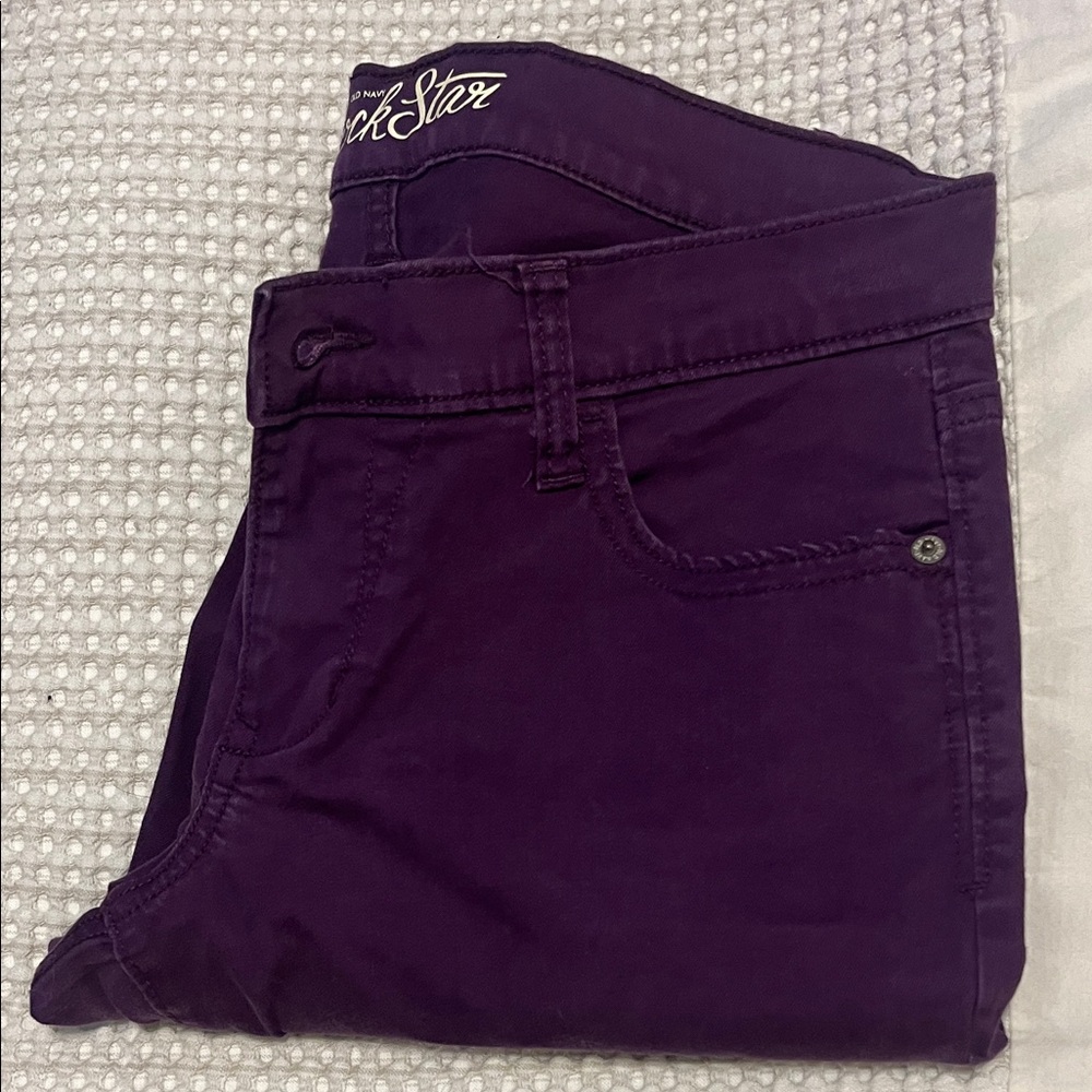 Old Navy Women's Skinny Jeans in Deep Purple